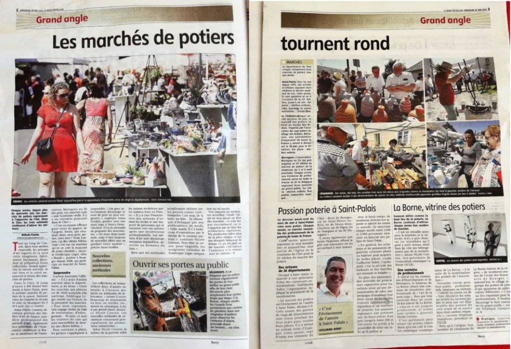 articles de presse du marché de potiers de Saint-Palais